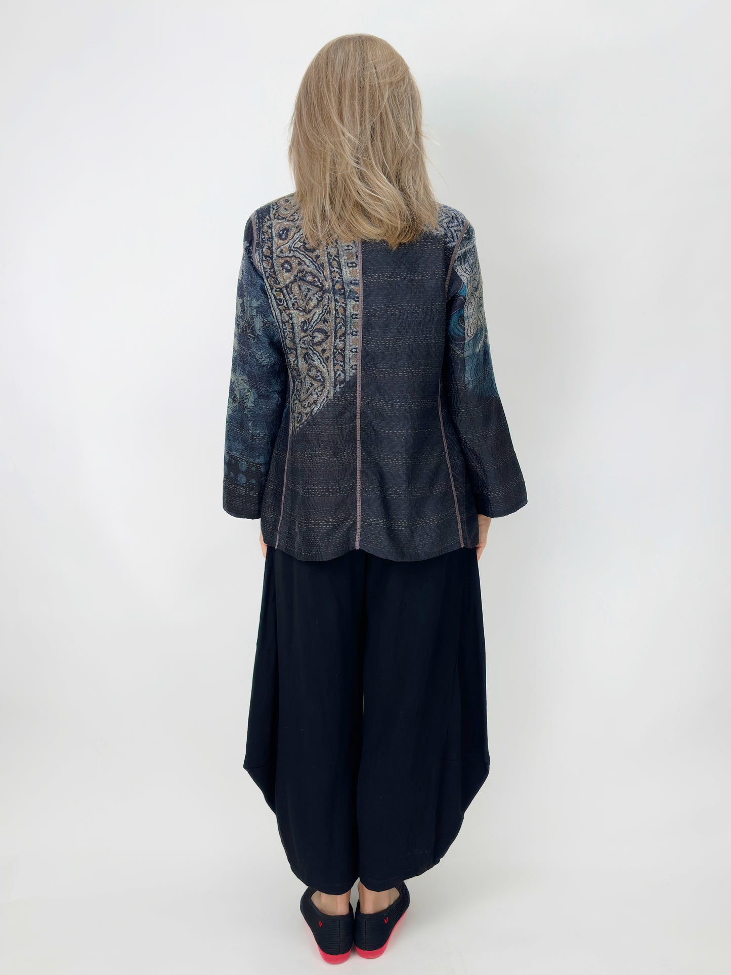 Mieko Mintz- Tie Dye Circle Shibori Kantha Short Jacket