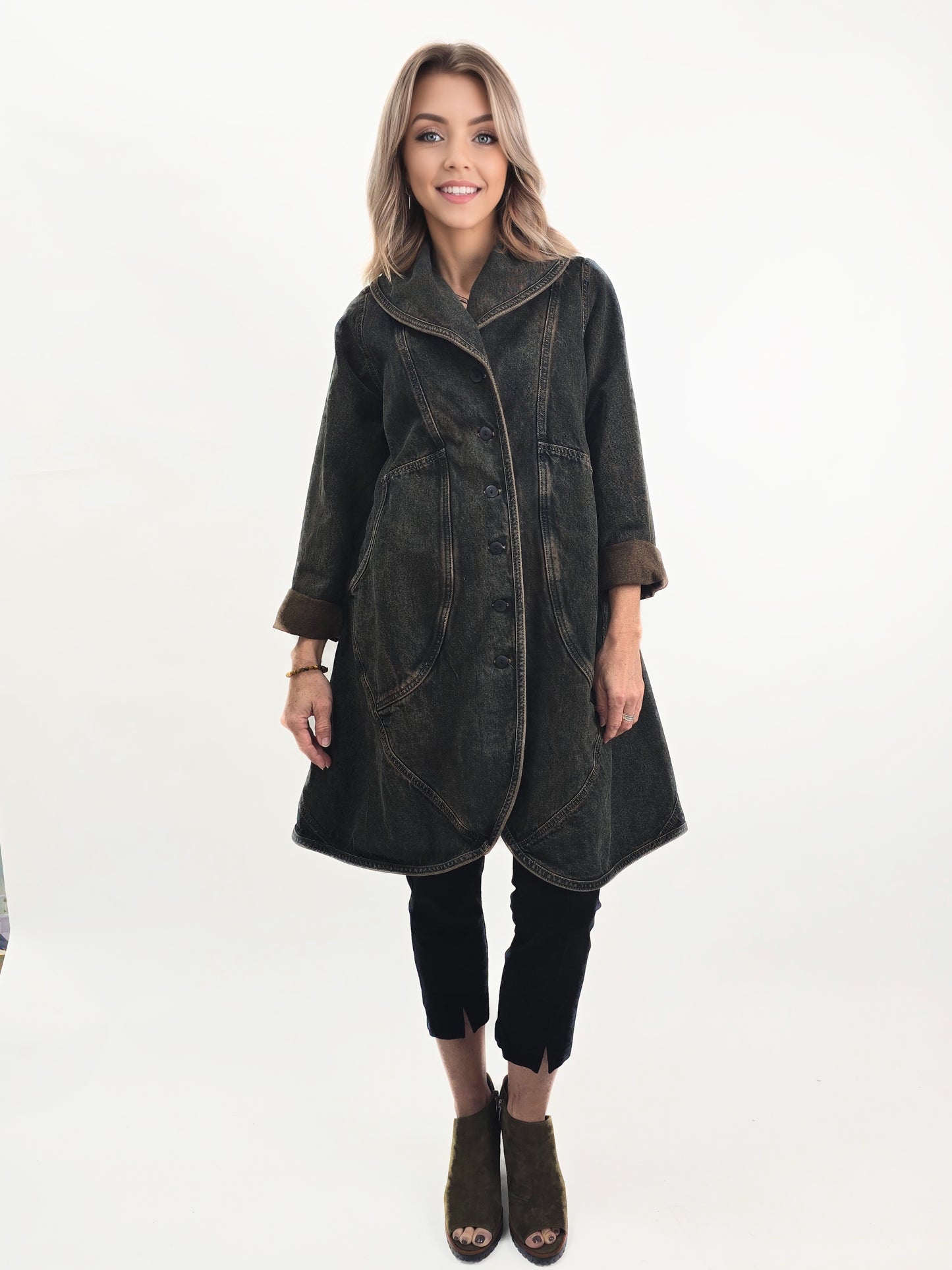 Cynthia Ashby- Pando Long Denim Jacket