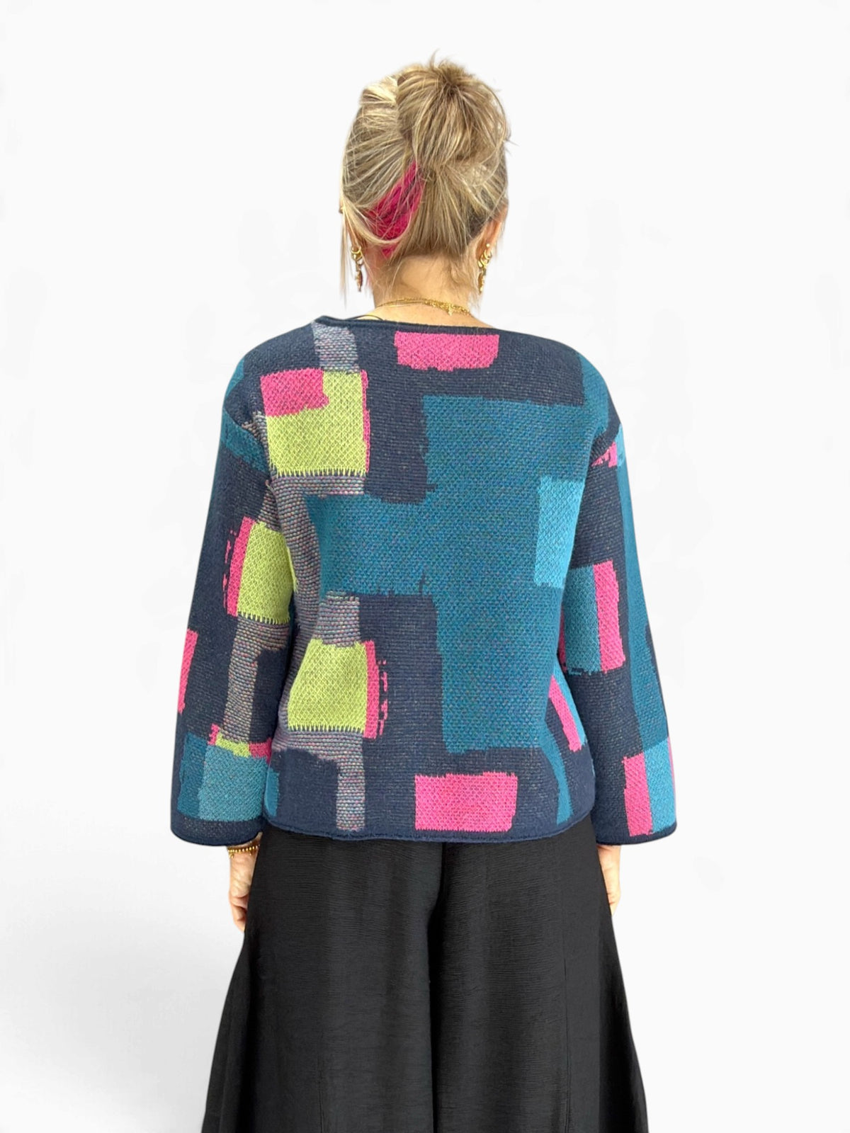 Olivia- Collage Swing Pullover Sweater