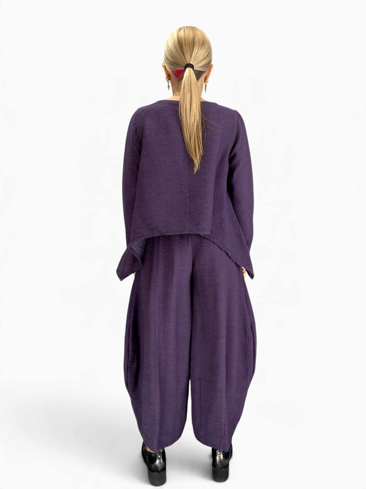 Eleven Stitch- Topper/ Eggplant