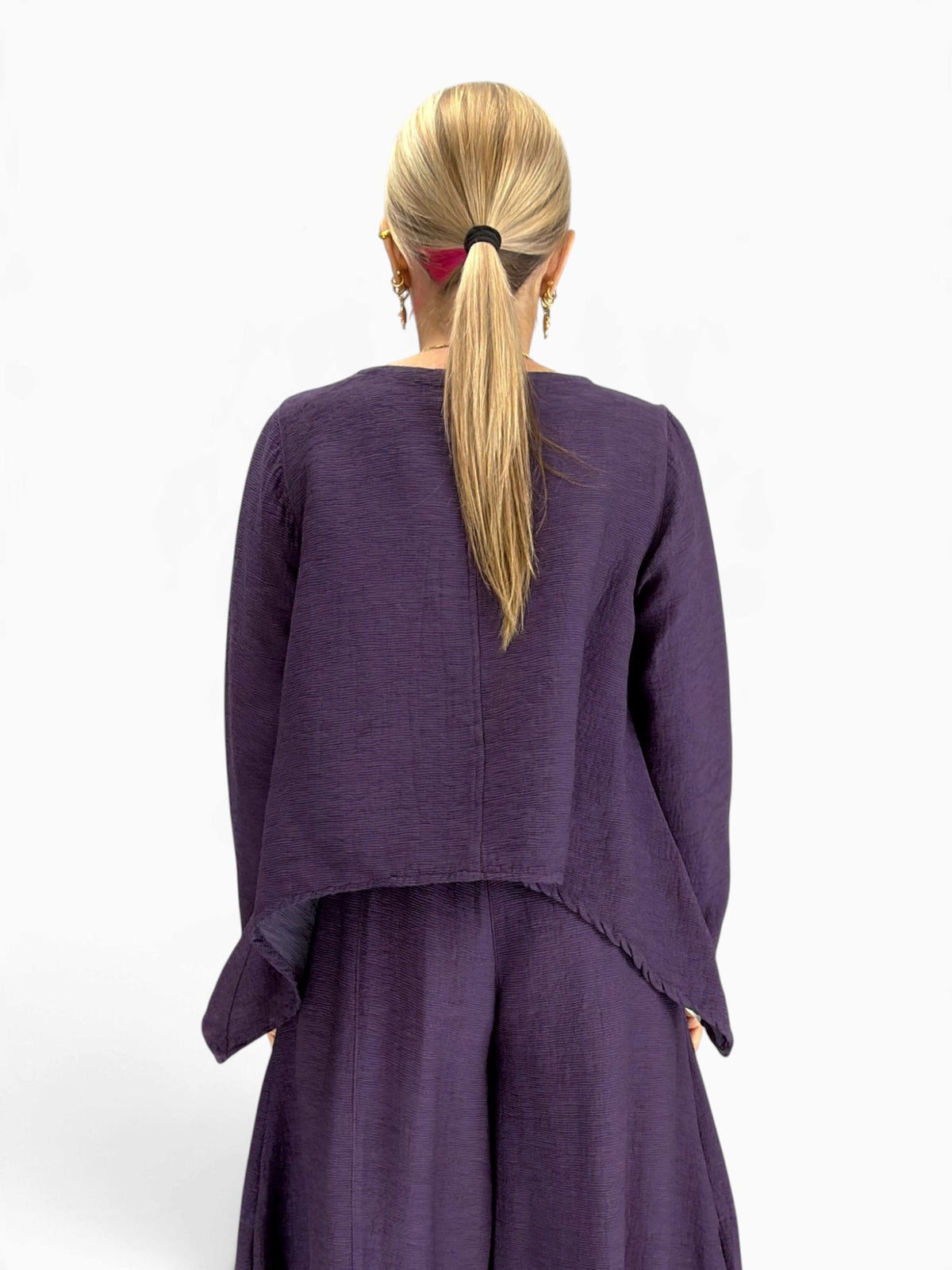 Eleven Stitch- Topper/ Eggplant