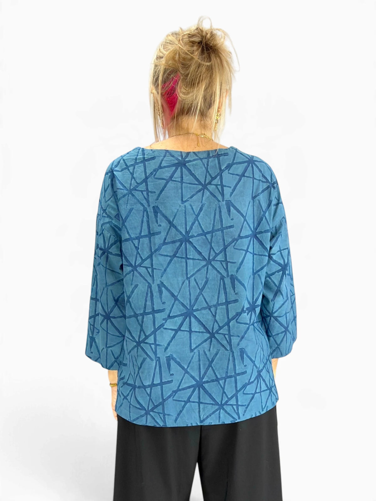 Handwork of India - Tikona Natural Dye Popover Top