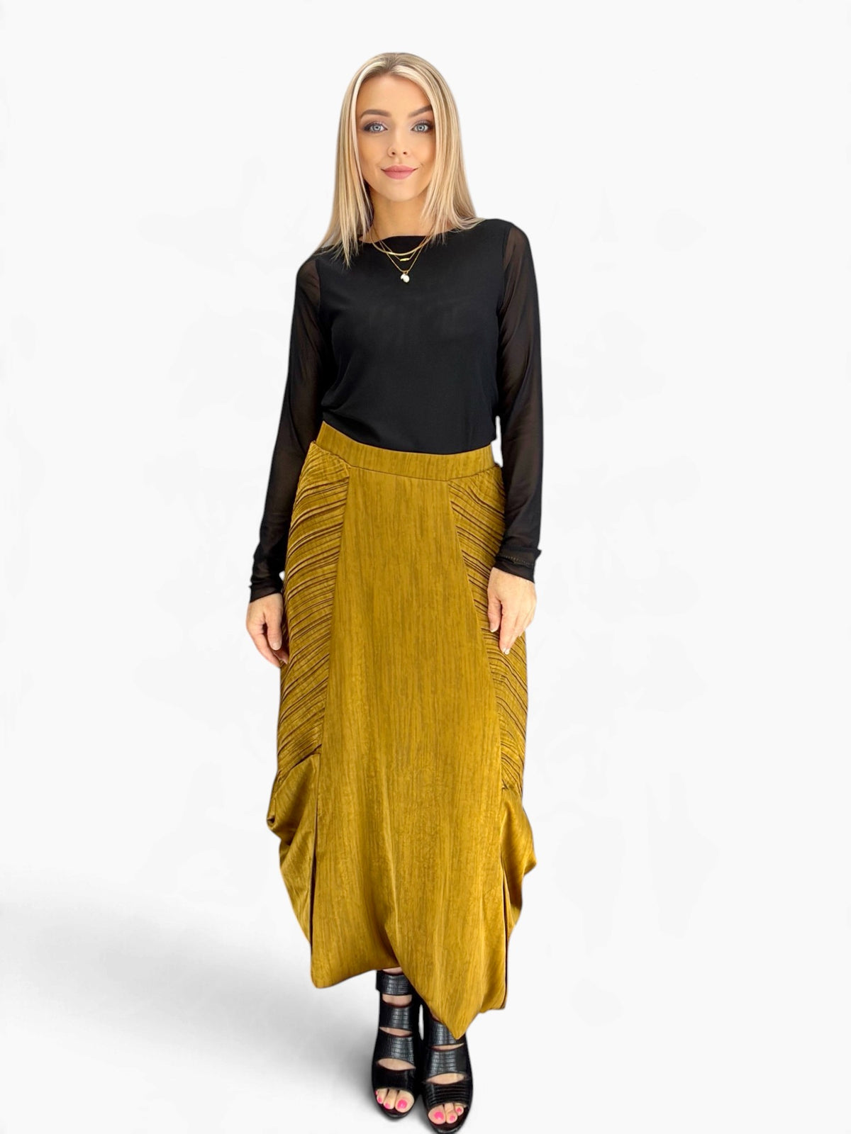 Ozai N Ku- Crinkle Texture Skirt