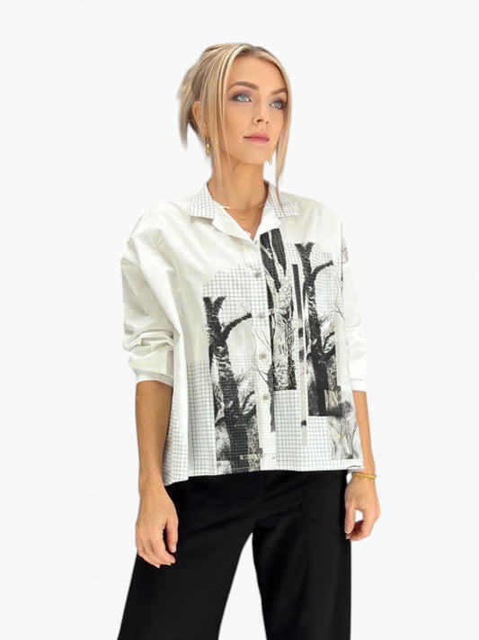 LUUKAA- SHILOH Printed Cotton Shirt
