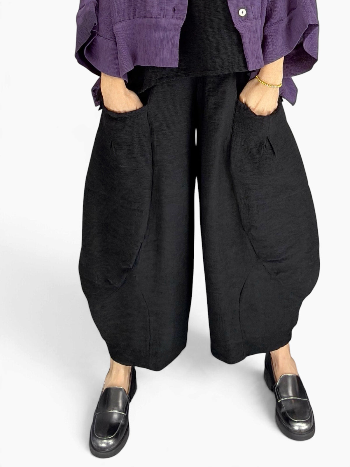 Eleven Stitch- Double Pockets Pant/ Black