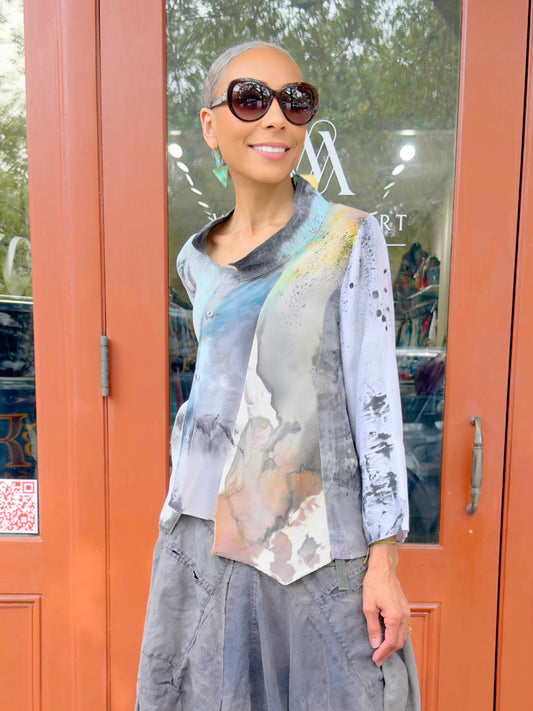 Tatiana Palnitska - SUM2 " So Slftly Flowing" Silk Crepe Top