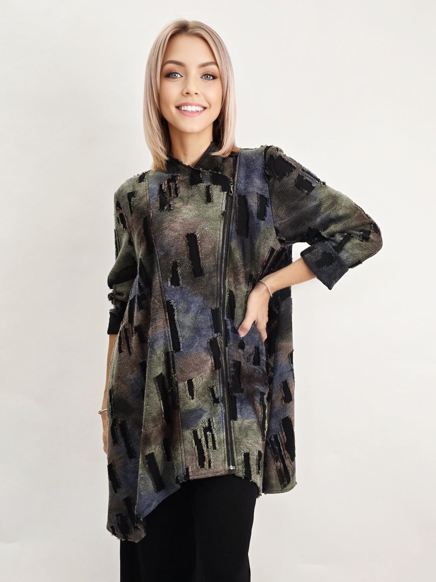 Radzoli - Zipper Jacket/ Tunic Top