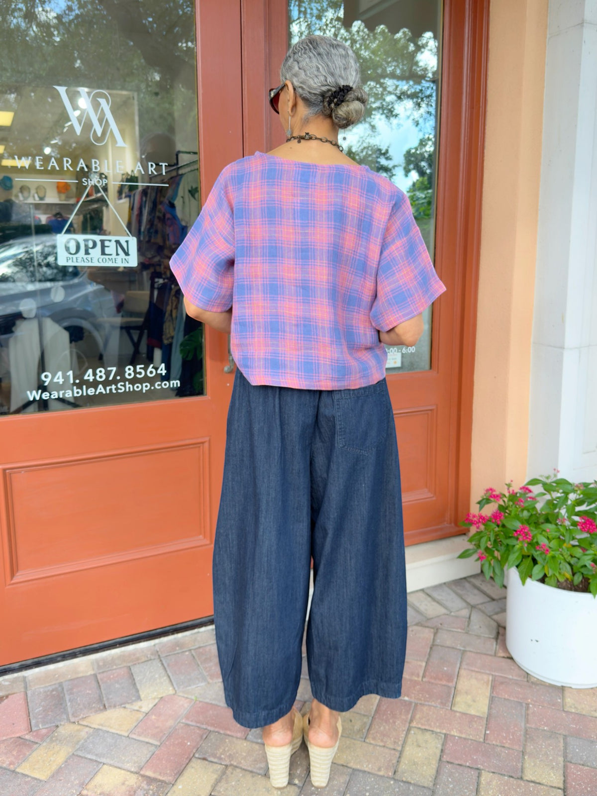 Joolee - Lilac check top