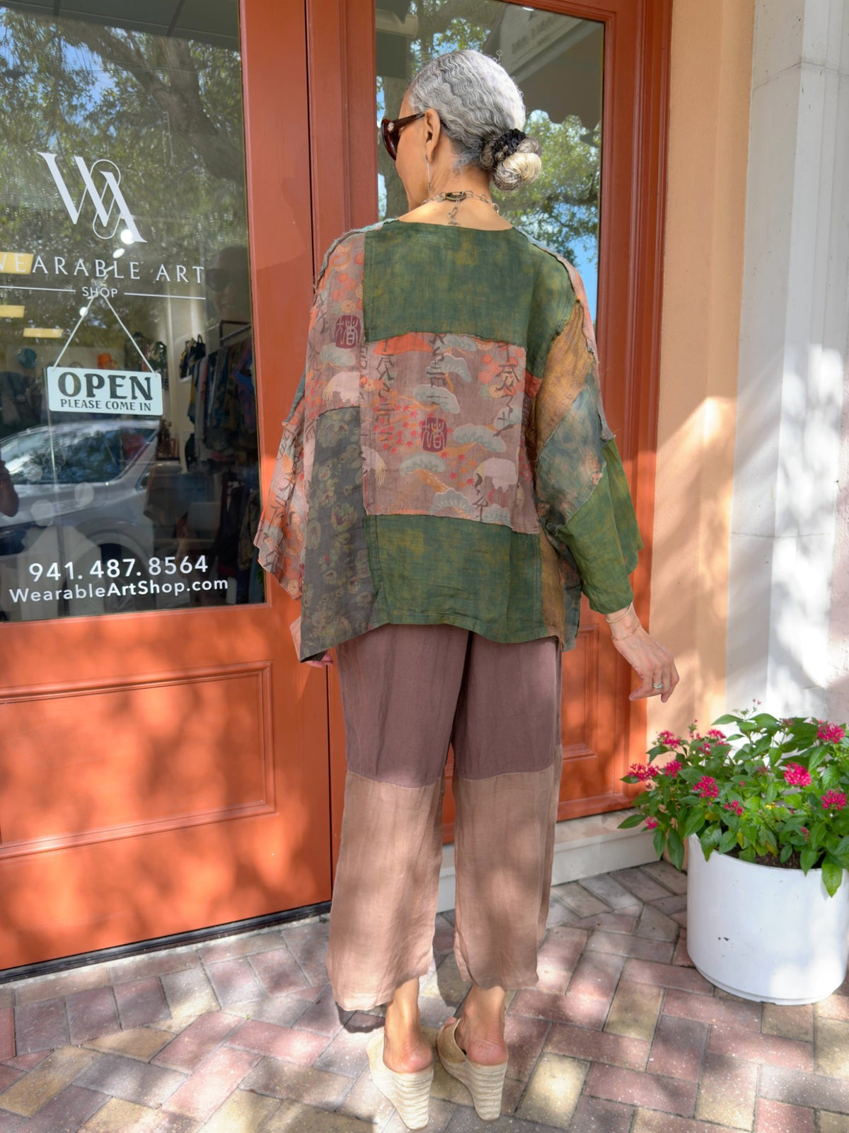 Earth & Loom- Brown Linen Pants