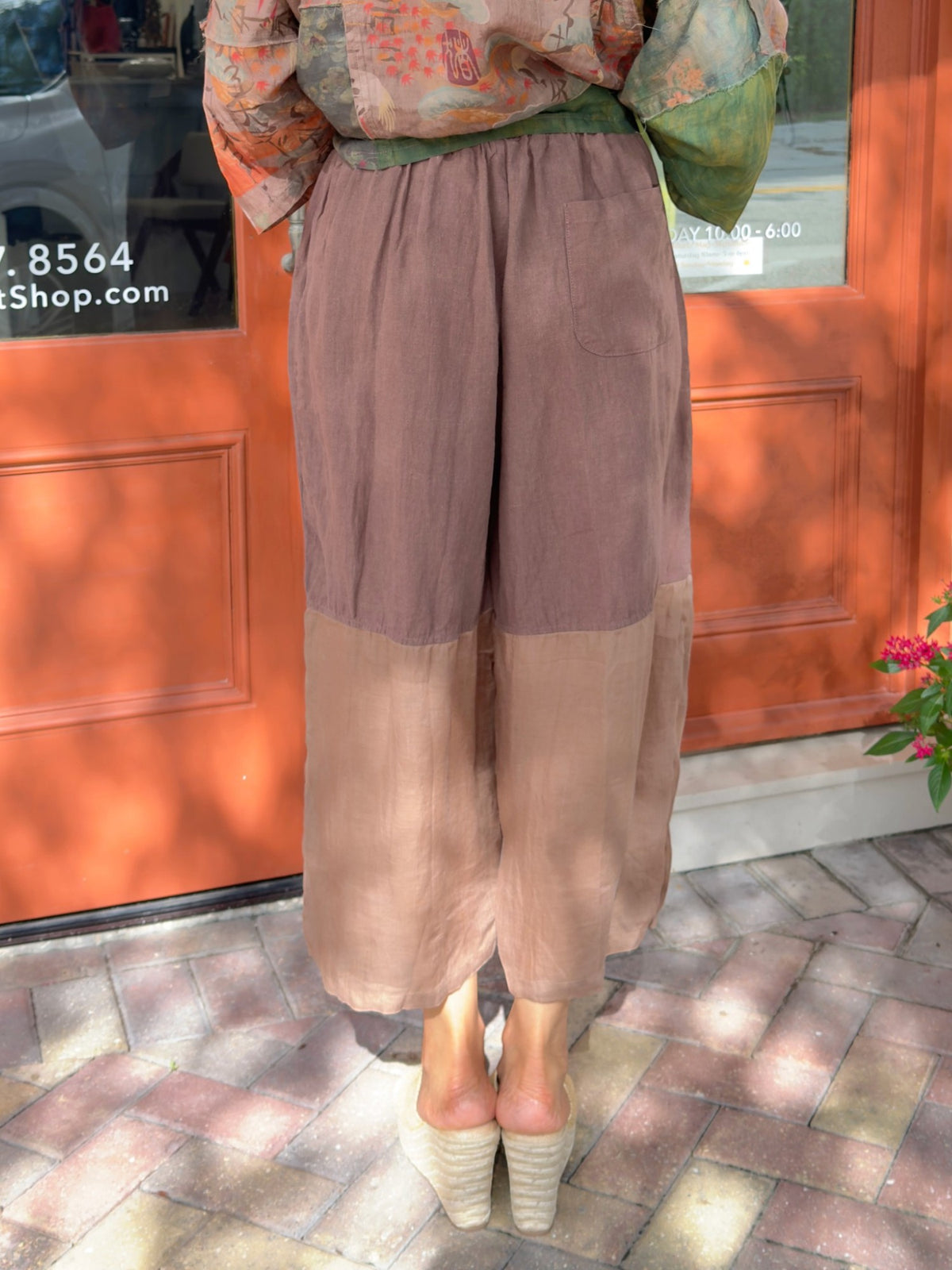 Earth & Loom- Brown Linen Pants