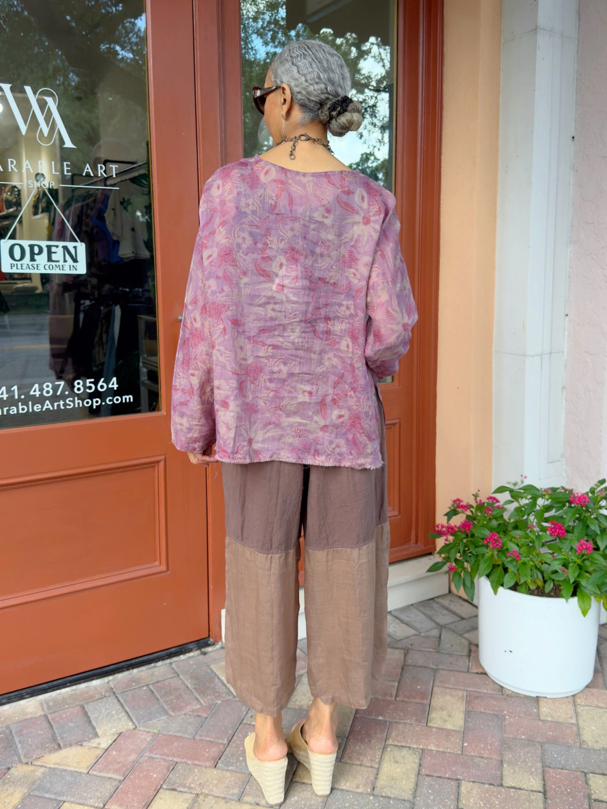 Earth & Loom - Floral Linen Top