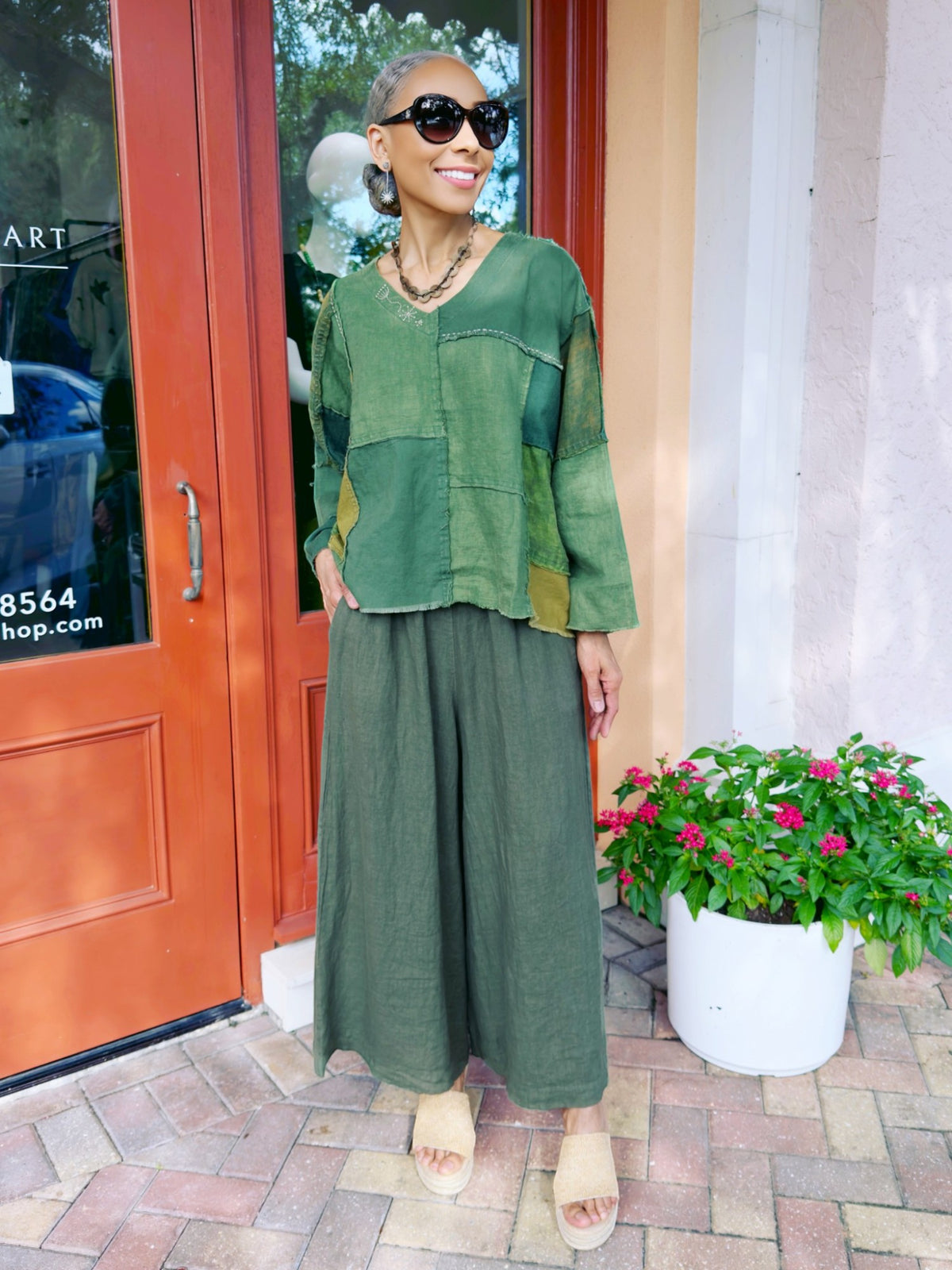 Earth & Loom- Patchwork Cotton Top