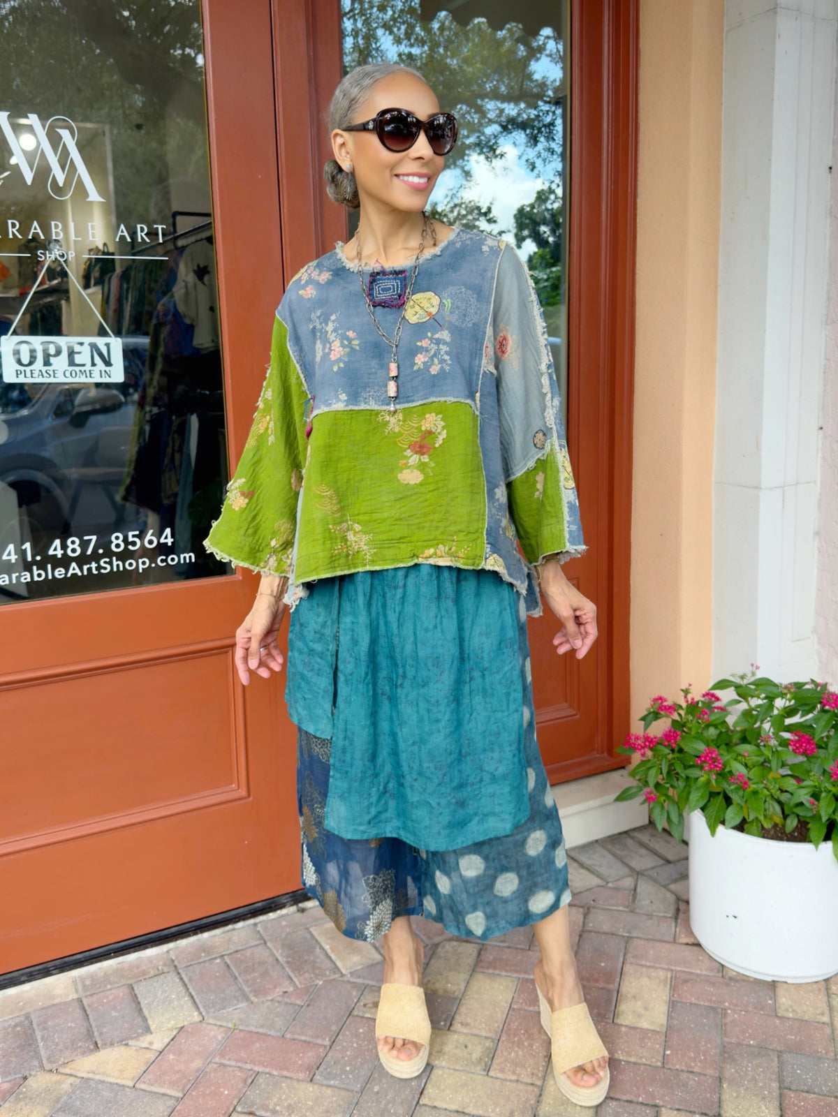 Earth & Loom -Patchwork Cotton Top