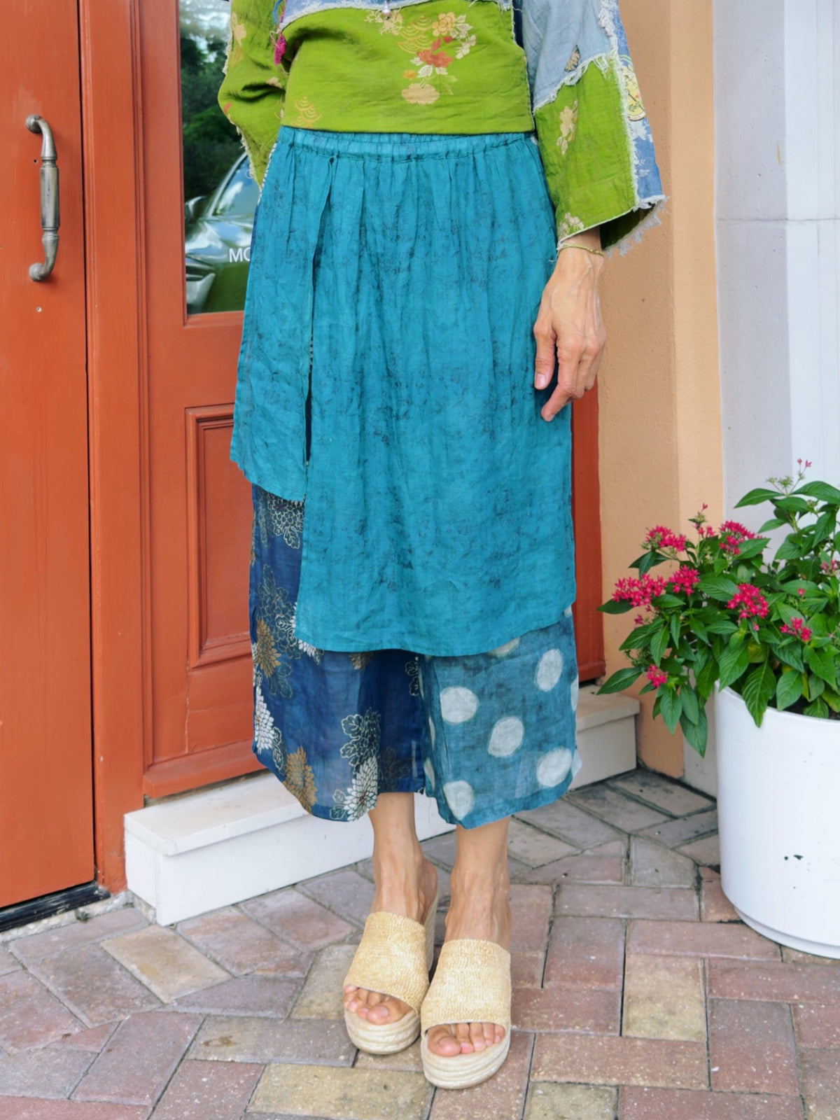 Earth & Loom- Layered Patchwork Linen Pats