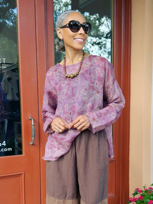 Earth & Loom - Floral Linen Top