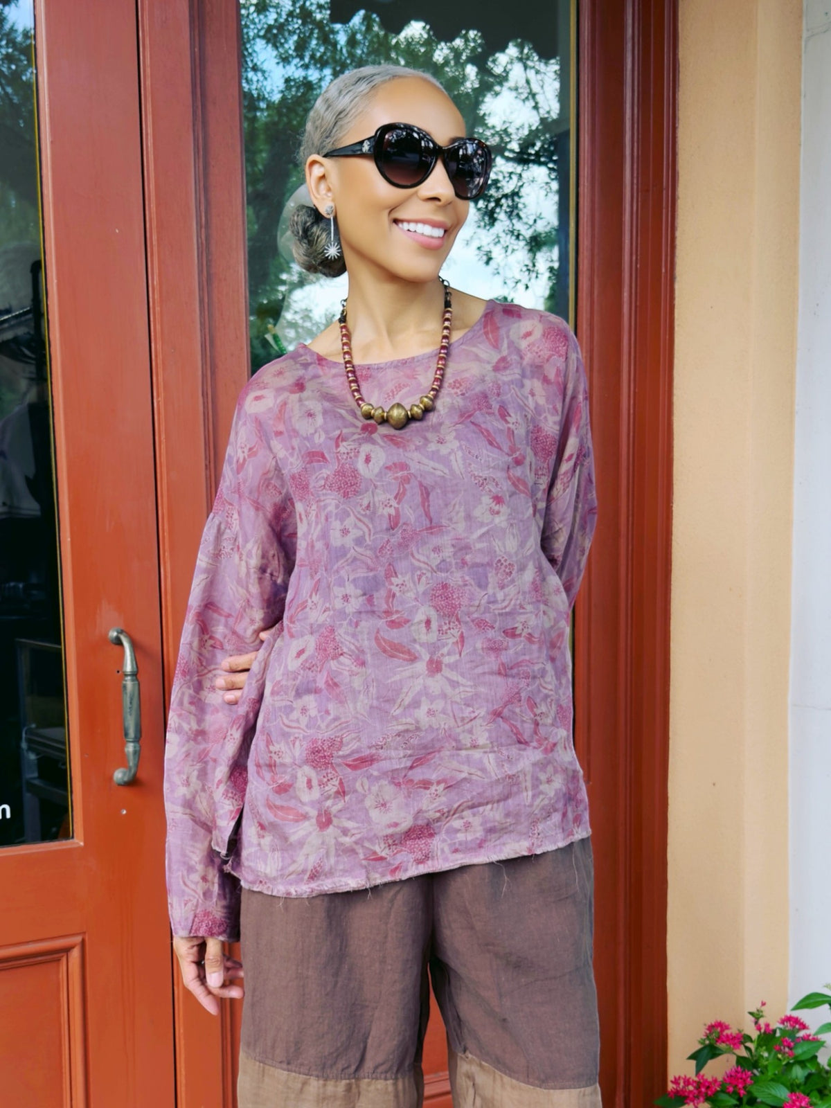 Earth & Loom - Floral Linen Top