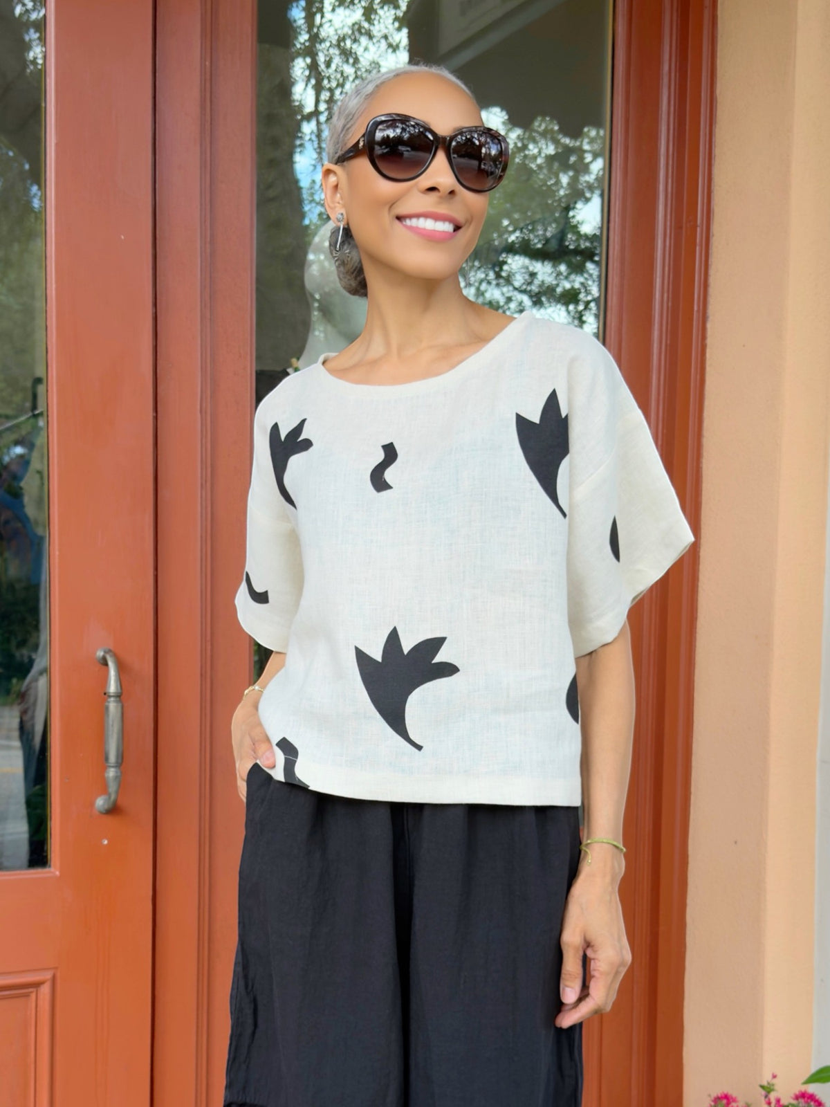 Joolee - Fall Oat Linen Top