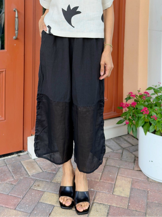 Earth & Loom- Black Linen Pants