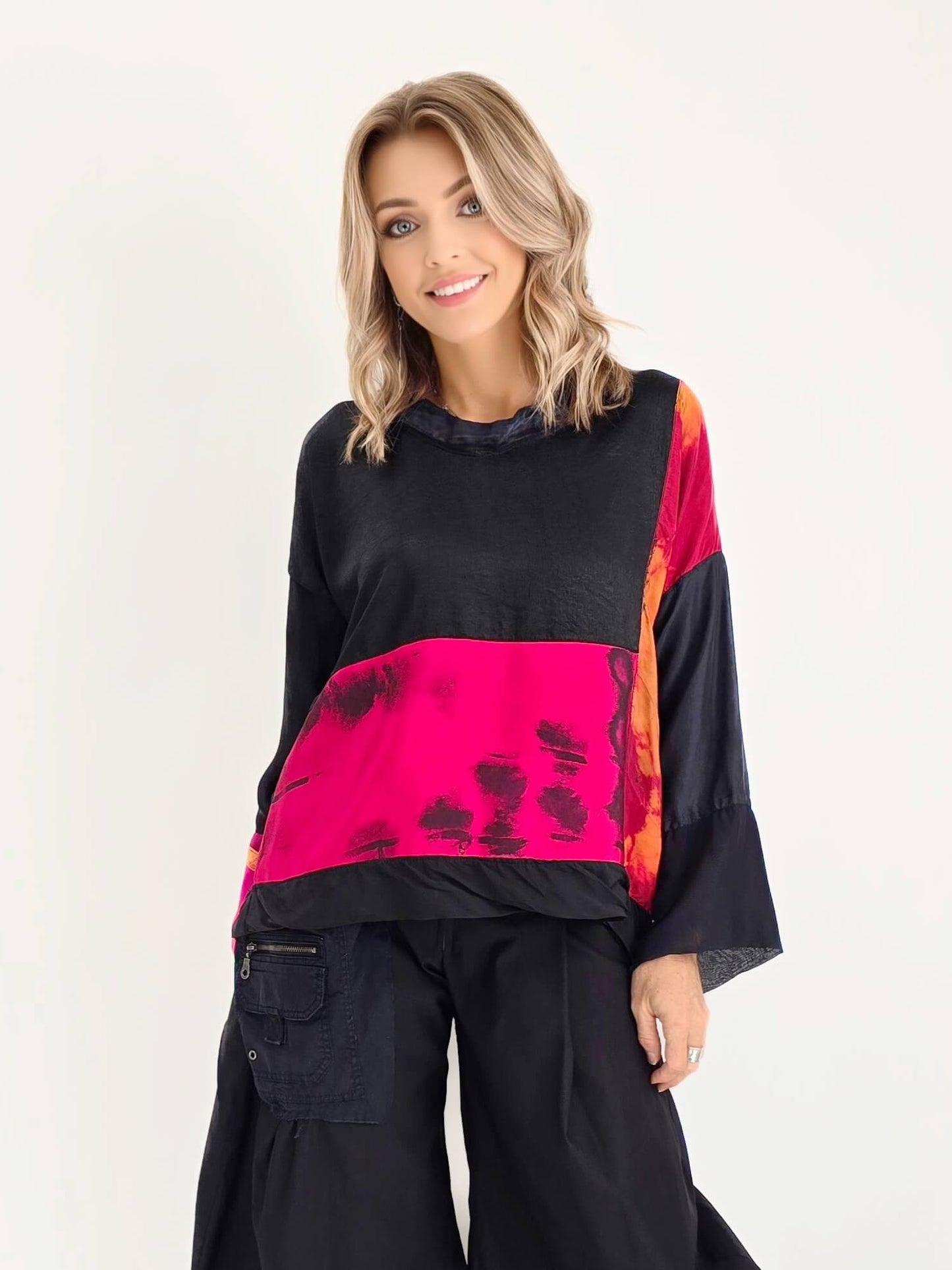 Tatiana Palnitska- JF12/ Sunrise-Sunset Silk Top