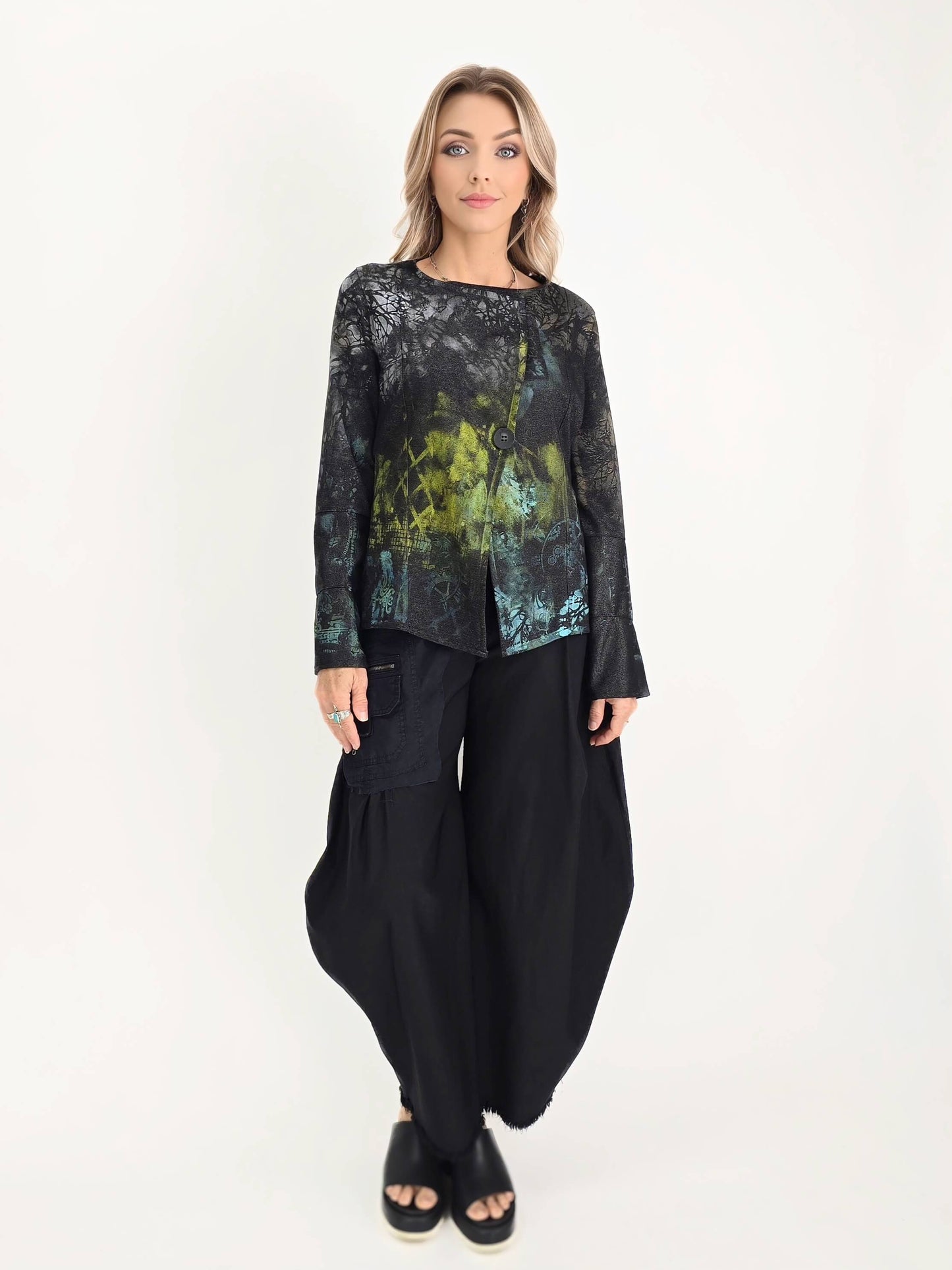 Tatiana Palnitska- MR22/ Structured Fitted Painted Jacket