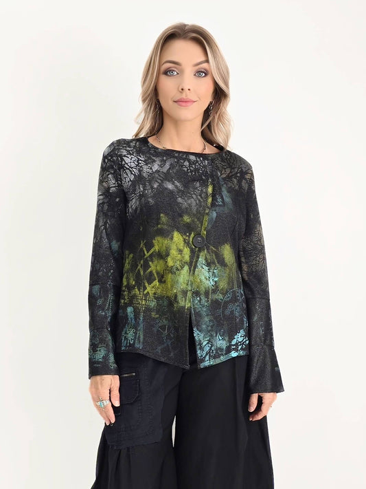 Tatiana Palnitska- MR22/ Structured Fitted Painted Jacket