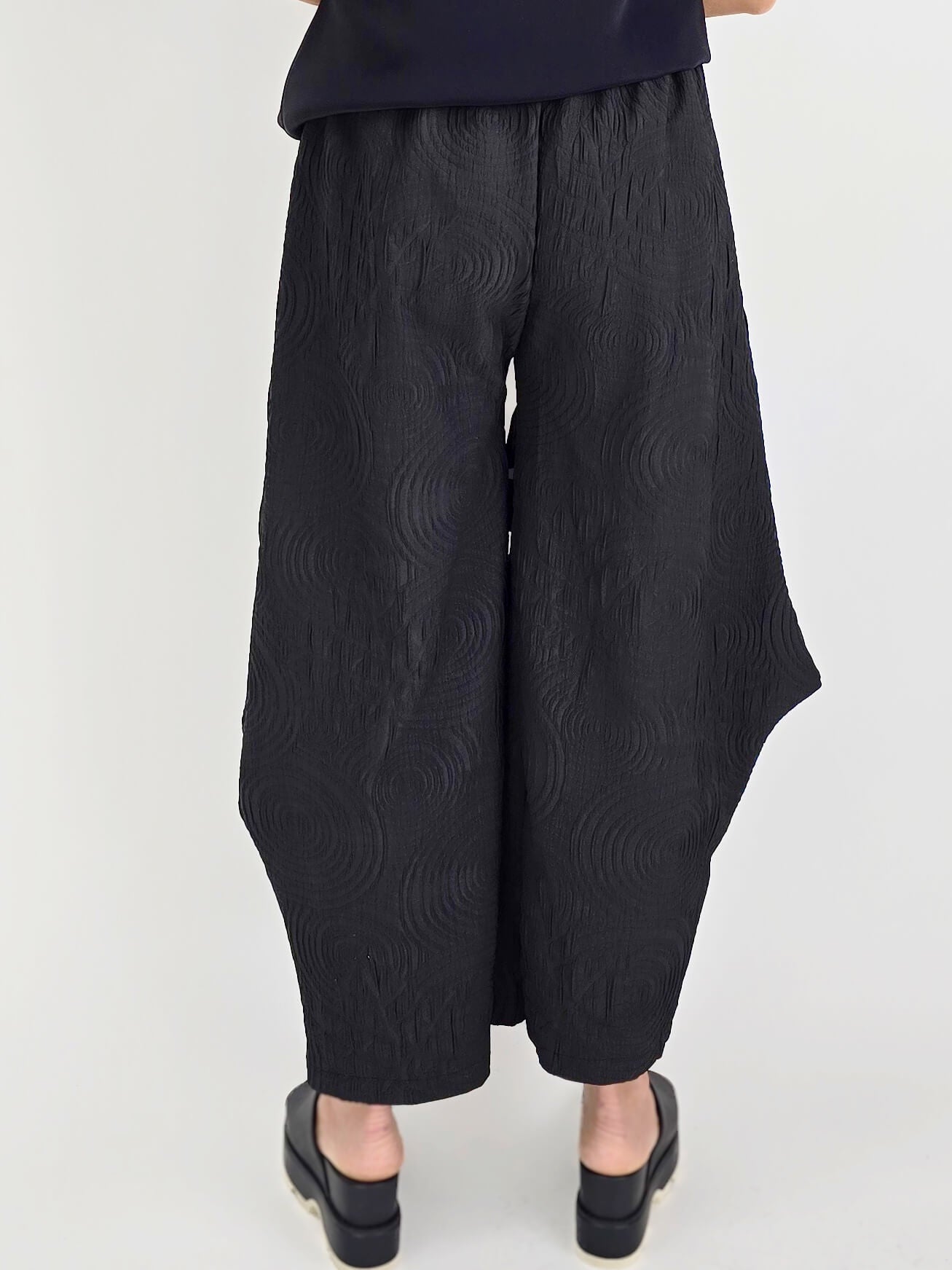 Heydari- Textured Pants with Statement Pockets