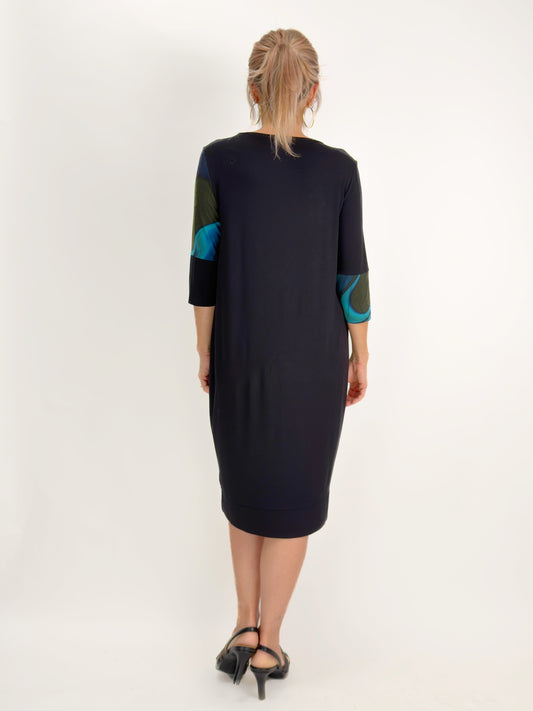 Ozai N Ku- Technicolor Dress/ Blue Swirl