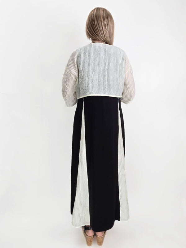 Ozai N Ku- Pleated Crop Cardigan