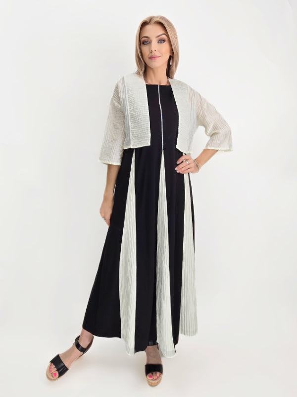 Ozai N Ku- Pleated Crop Cardigan