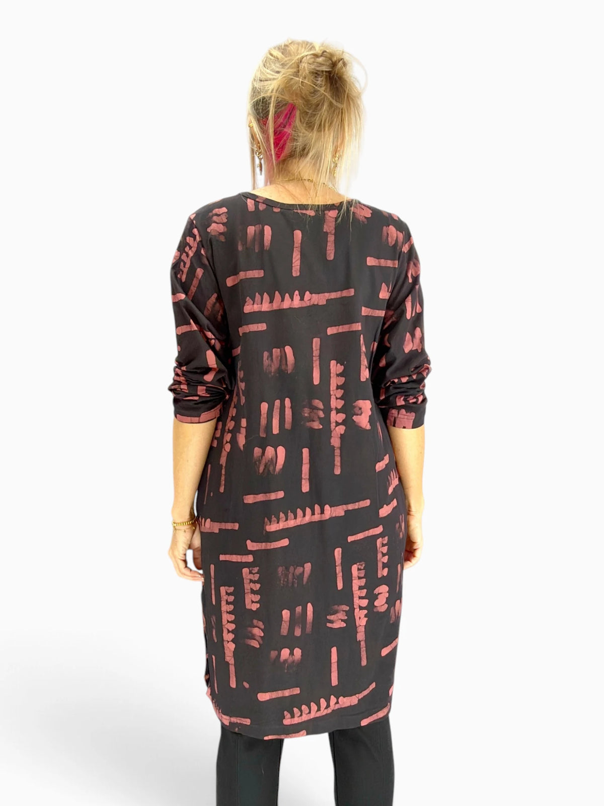 Handwork of India - Sujata Batik Print Jersey Tunic Dress