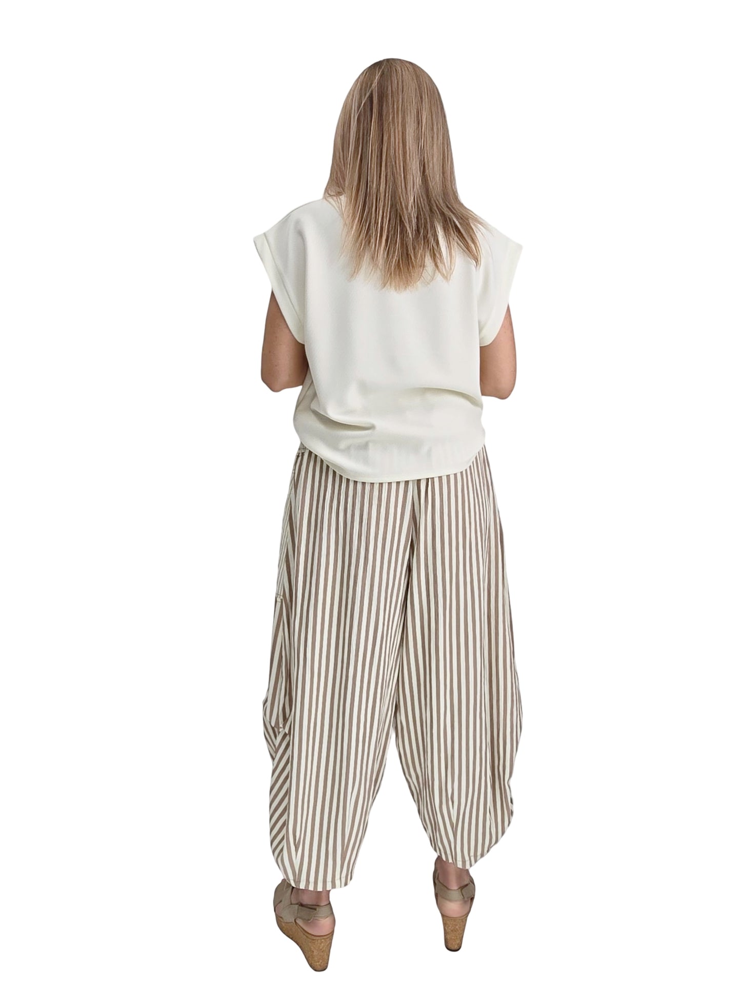 Cotierra- Harbor Stripe Balloon Pants