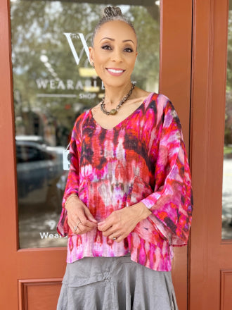 KikiSol - Artisan Tie Dye Gauze Top