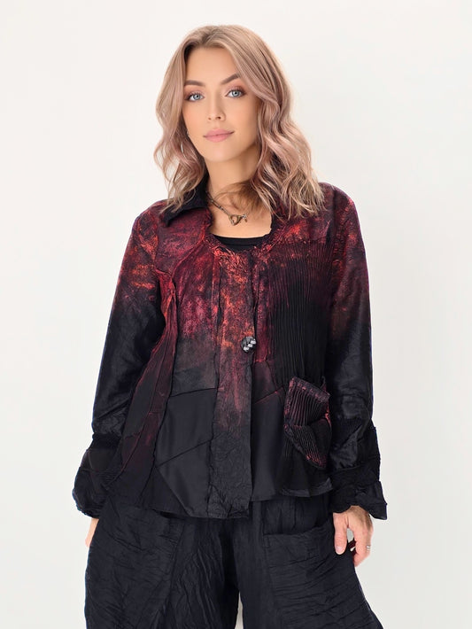 Tatiana Palnitska- ND10- Red/ Black Couture Fitted jacket