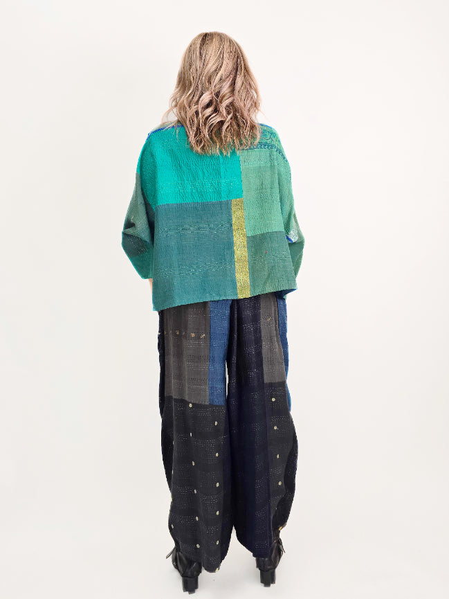 Mieko Mintz- Jaipur Patch Kantha Knee Tuck Pant