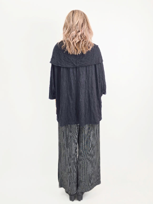 Dress to Kill/ 2 Pocket Criss Cross Cowl Top