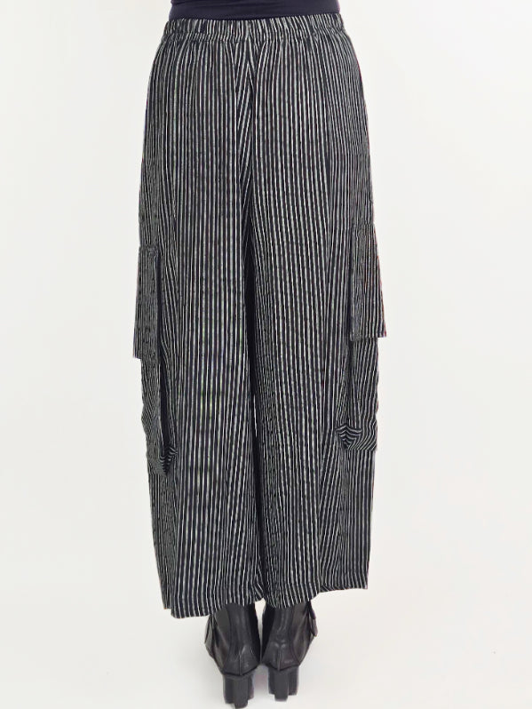 Dress to Kill - Cargo Pant/ BLK-WHT Stripe