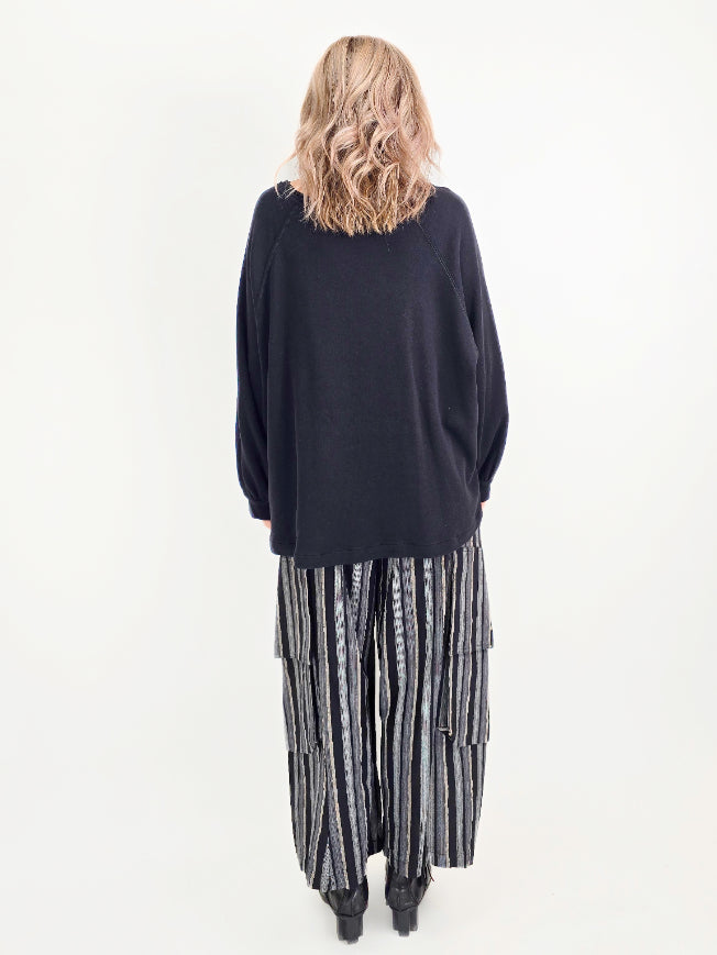 Dress to Kill/ Baseball Pull Top/ Black