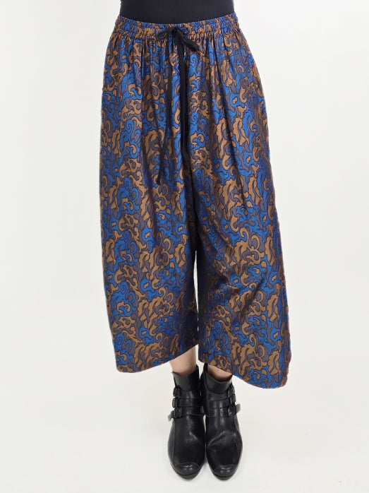 Dress to Kill - Drew String Pant/ Brown Blue Fluer