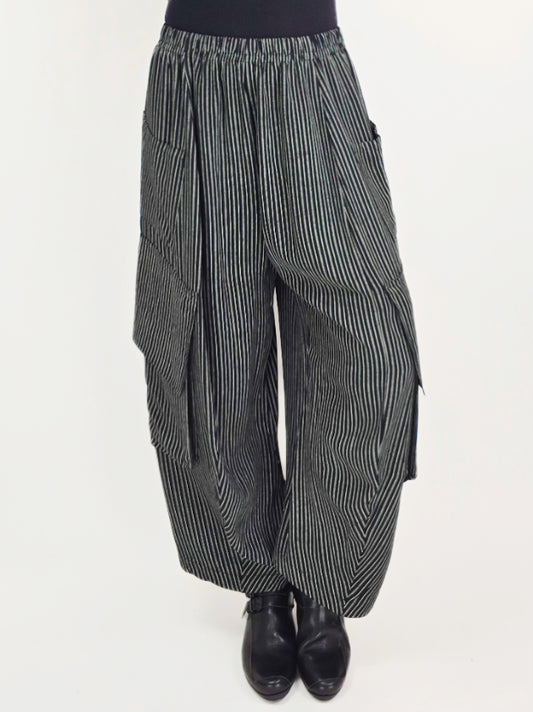 Dress to Kill - Cargo Pant/ BLK-WHT Stripe