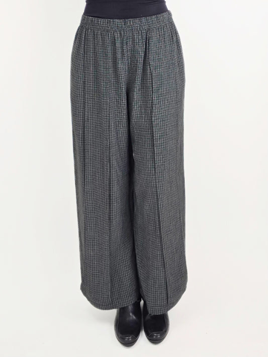 Dress to Kill -Pleated  Pant/ BLK-WHT Check