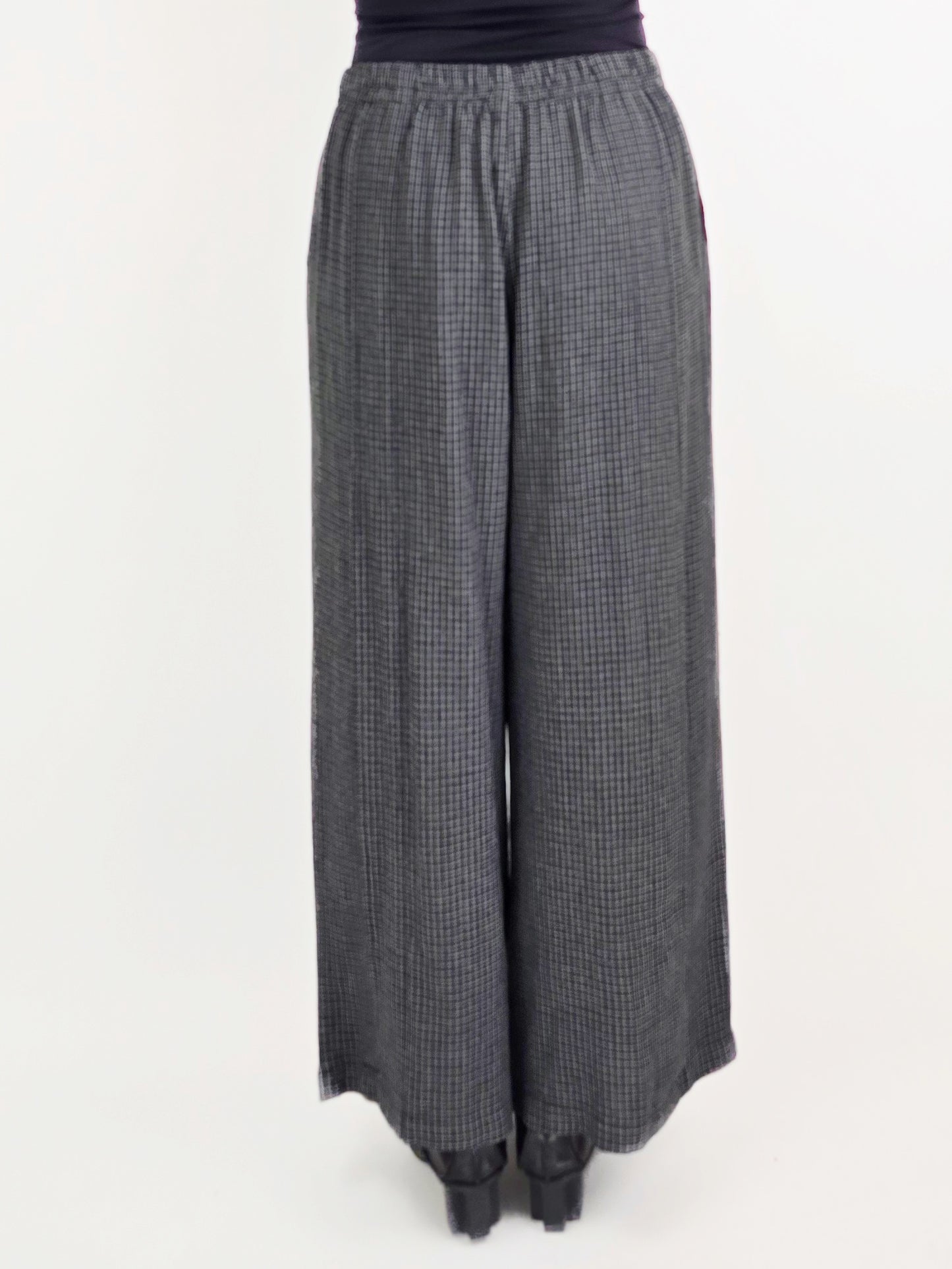 Dress to Kill -Pleated  Pant/ BLK-WHT Check