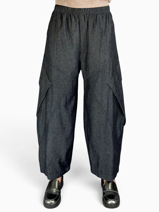 Dress to Kill- Angle Cargo Pant/ Black Denim
