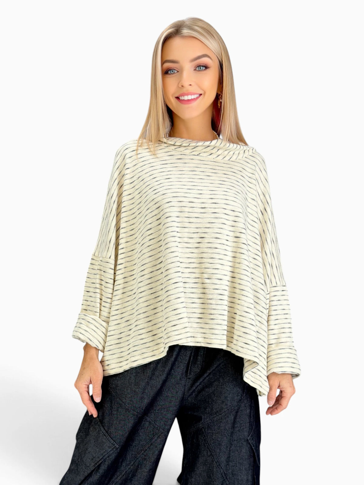 Dress to Kill- Mock Neck Pull Top