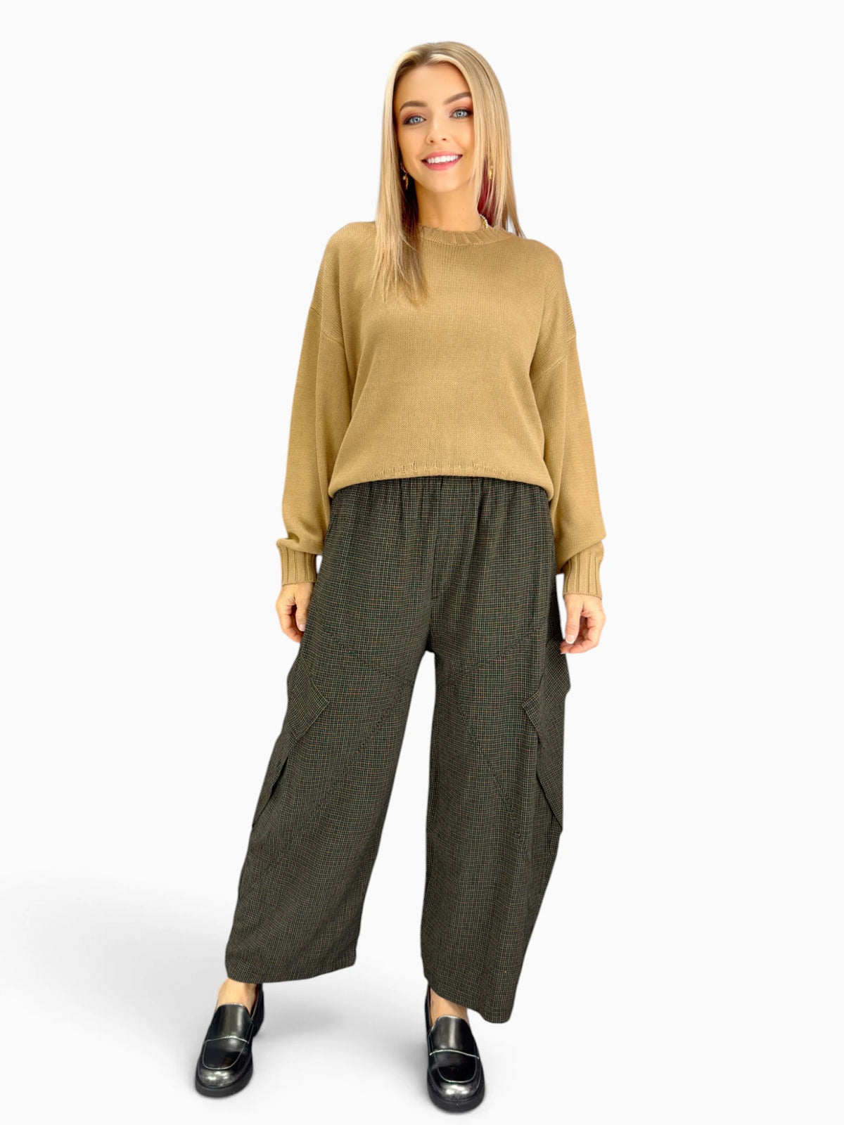 Dress to Kill- Angle Cargo Pant/ Gingham