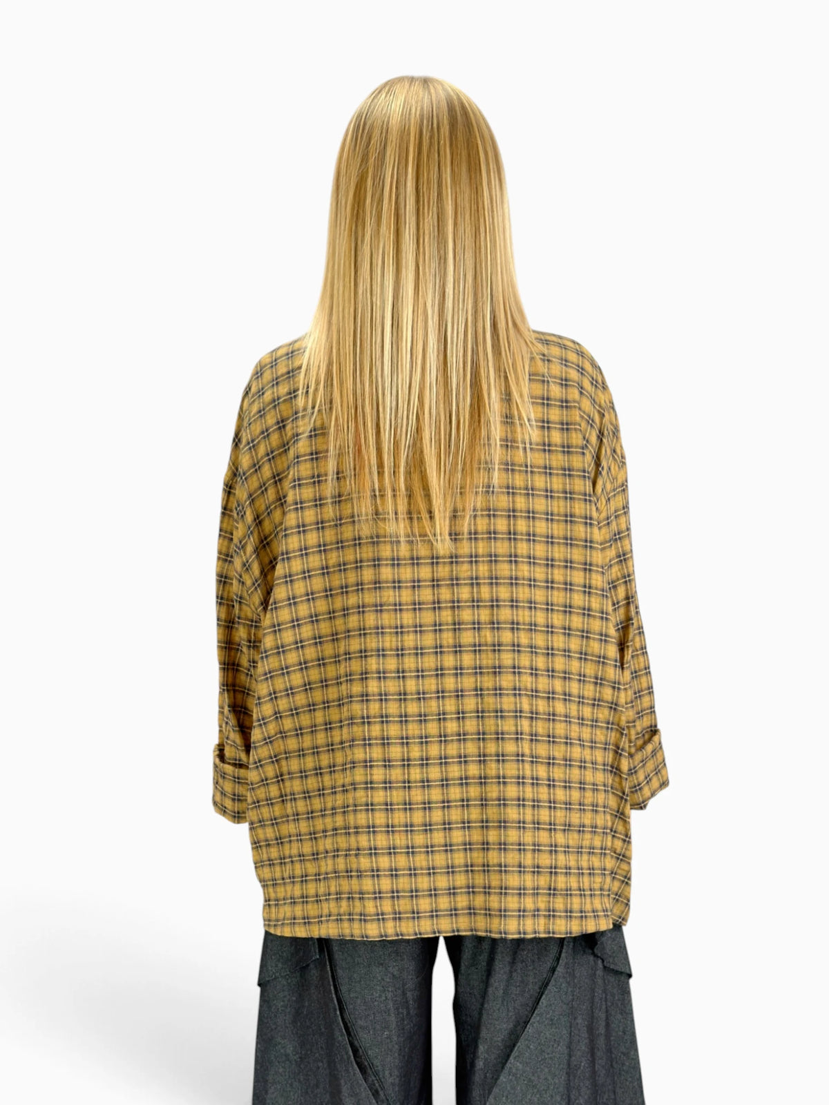 Dress to Kill- Artist Shirt/ Mustard Navy Check