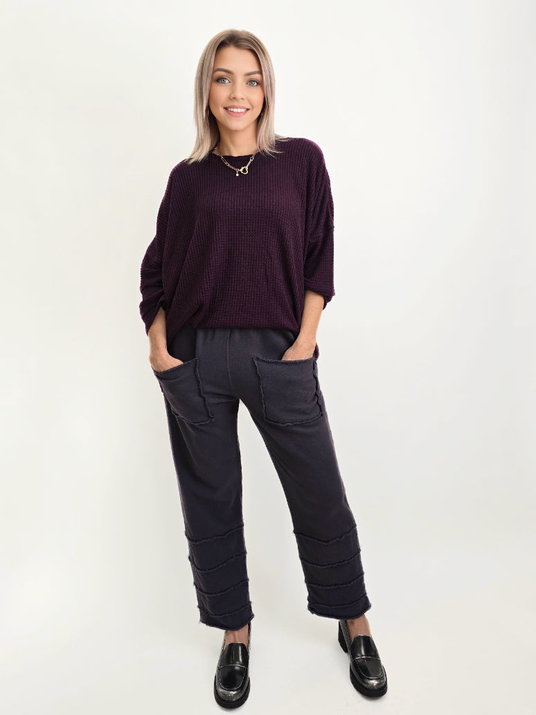 Bodil- Slim Pant/ Charcoal