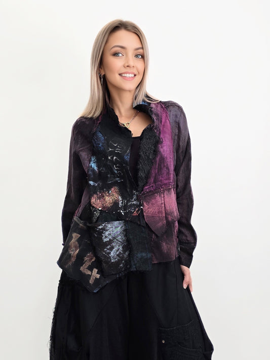 Tatiana Palnitska-Mixed fabric Jacket