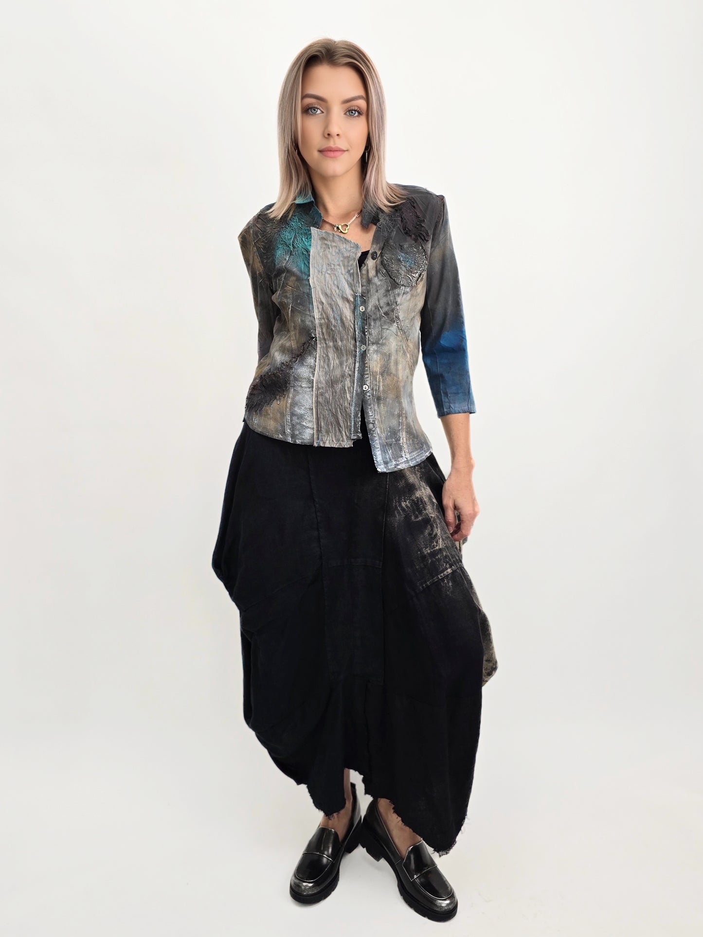 Tatiana Palnitska- Distressed Black Skirt