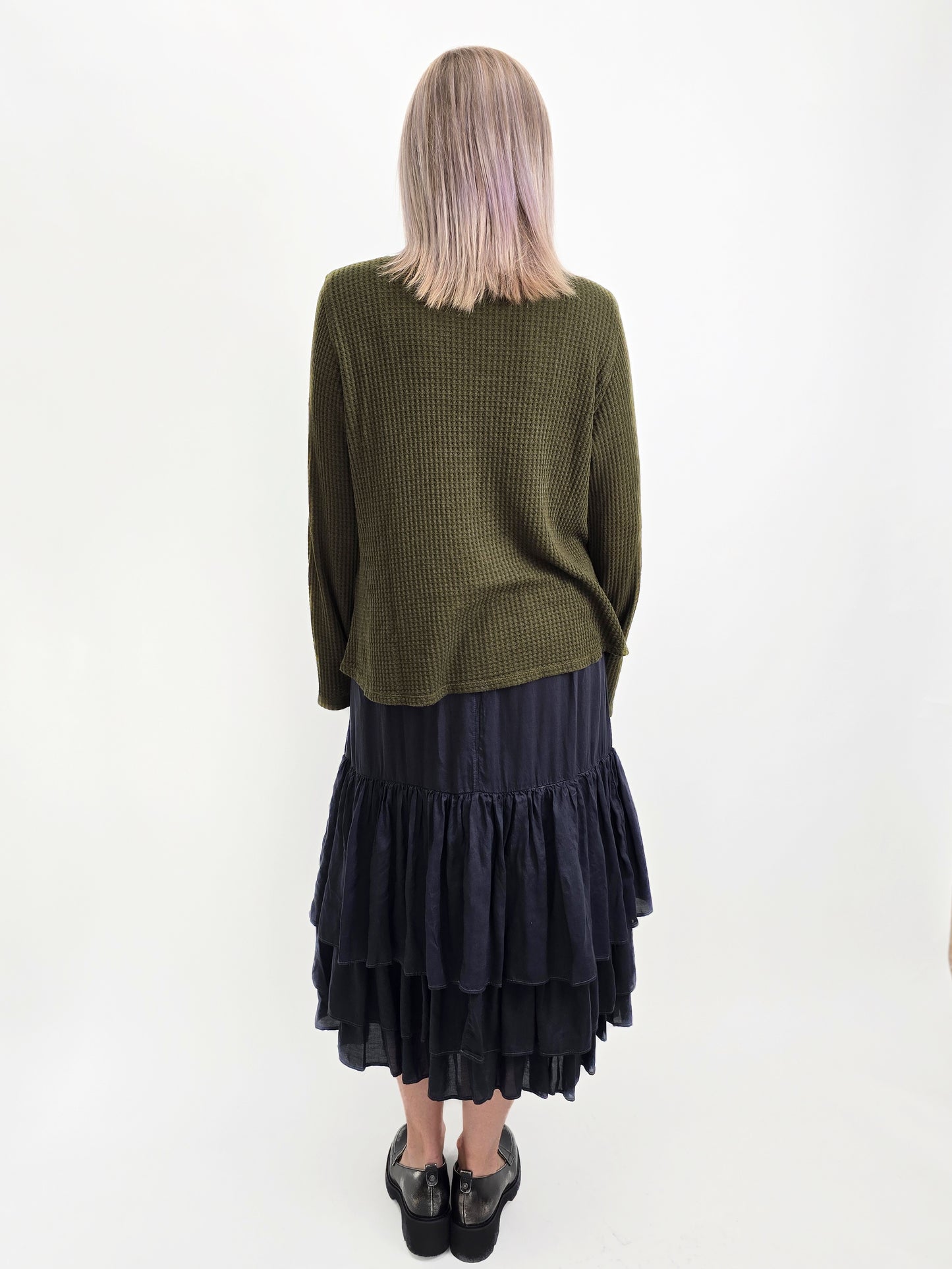 Bodil- Knit Slim Top/ Olive