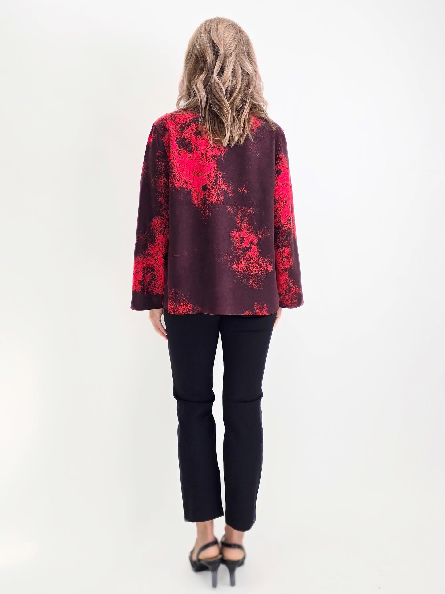 Lemon Grass- Reversible Wrap jacket/ Cherry